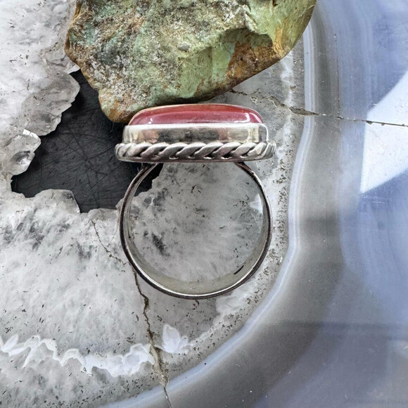Sterling Silver Southwestern Style Large Snake Skin Jasper Ring Sz 9 For Women - Picture 8 of 10